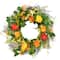20" Orange & Yellow Ranunculus & Rose Spring Wreath